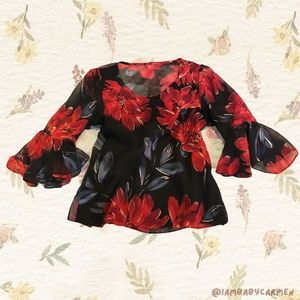 Hand-made 💕 Romantic Sheer Blouse